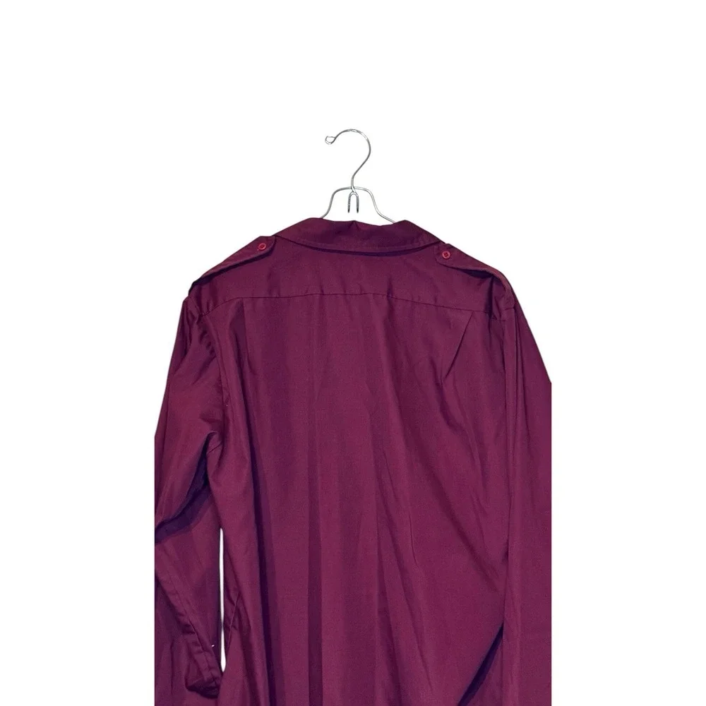 Levi's Men's Shirt Vintage Tailored Button Up Pockets Western Burgundy Medium‎